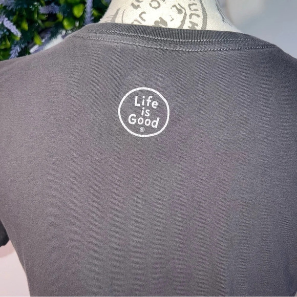 Life is Good XS Baseball T Shirt Game On Short Sleeve Crusher Tee Gray - Picture 7 of 9